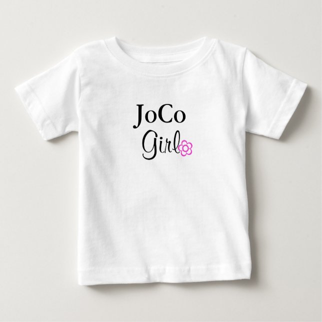 JoCo Girl Pink Flower Baby T-Shirt (Front)