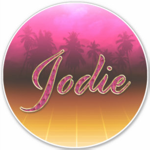 Jodie Vorname Name golden pink Aufkleber Sticker
