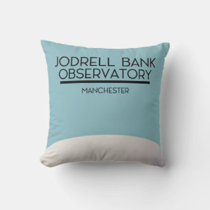 Jodrell Bank Observatory space art. Cushion