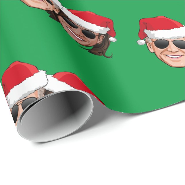 Joe and Kamala Aviator Christmas Wrapping Paper (Roll Corner)
