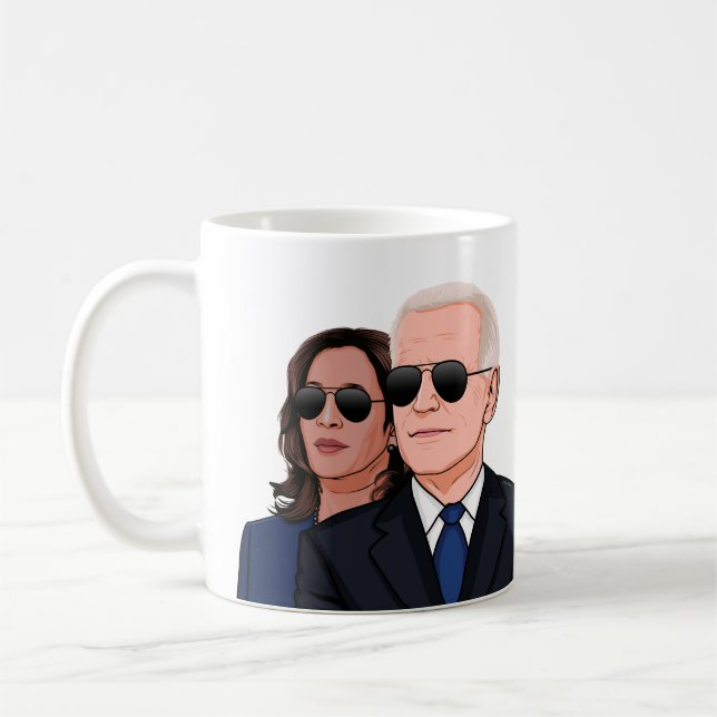 Joe and Kamala Aviators Coffee Mug (Left)