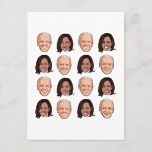 Joe and Kamala Pattern Postcard