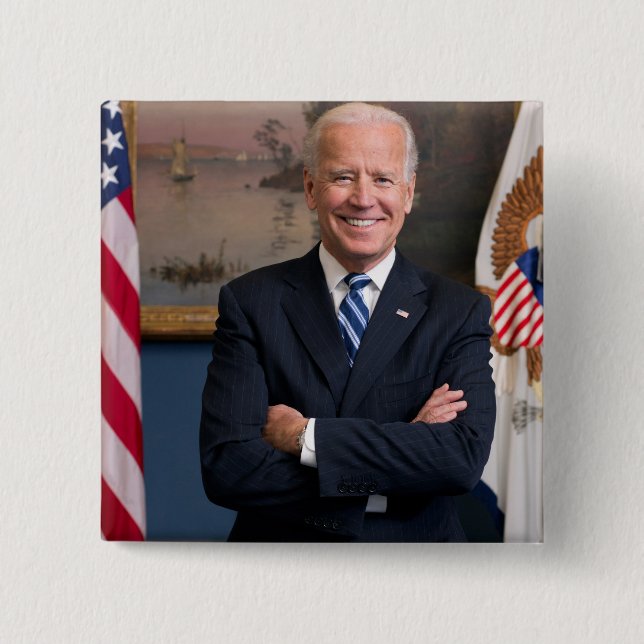 Joe Biden 15 Cm Square Badge (Front)