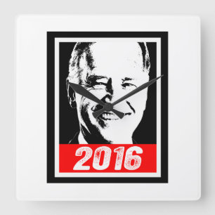 JOE BIDEN 2016.png Square Wall Clock