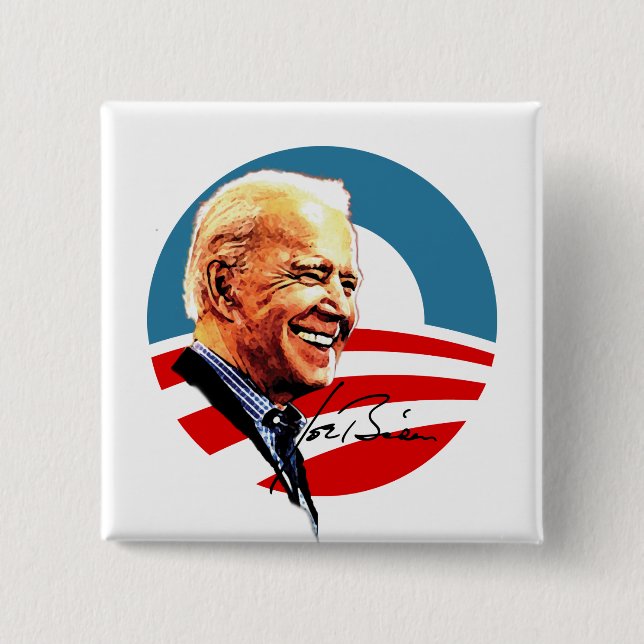 Joe Biden 2020 15 Cm Square Badge (Front)