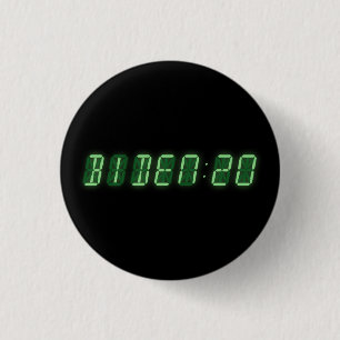 Joe Biden 2020 Digital Clock 3 Cm Round Badge