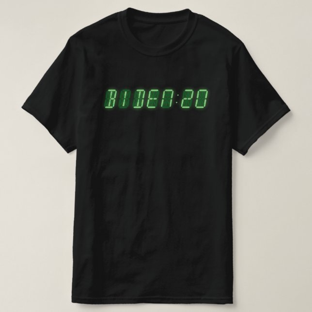 Joe Biden 2020 Digital Clock T-Shirt (Design Front)