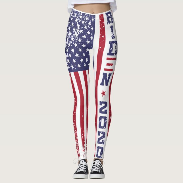 Joe Biden 2020 Distressed Leggings (Front)
