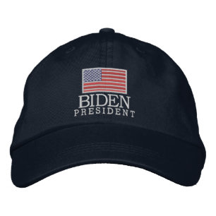 Joe Biden 2020 for President American Flag - navy Embroidered Hat