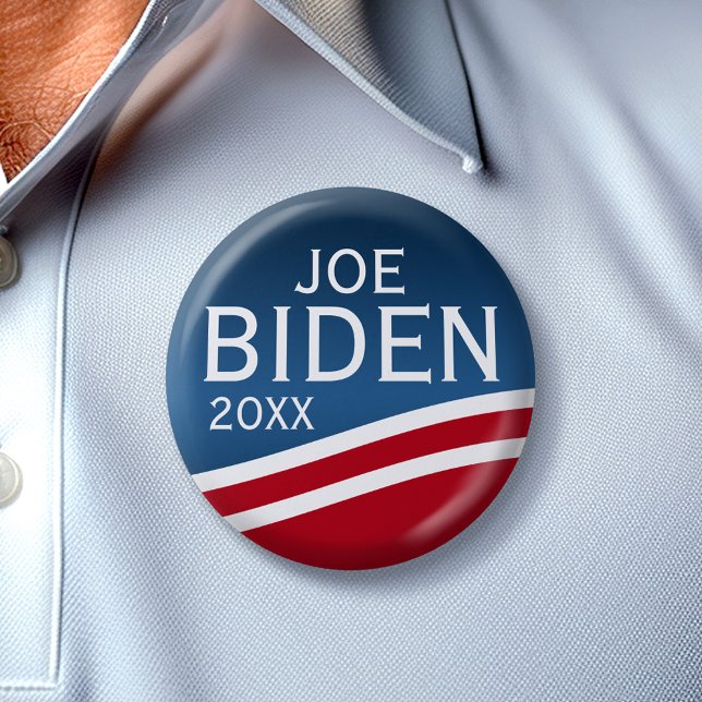 Joe Biden 2020 - Modern Wave Design 6 Cm Round Badge (Joe Biden 2024 Button)