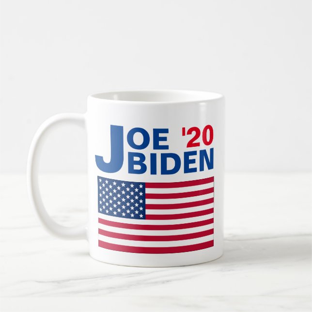 Joe Biden '20 with Amerian Flag Coffee Mug (Left)