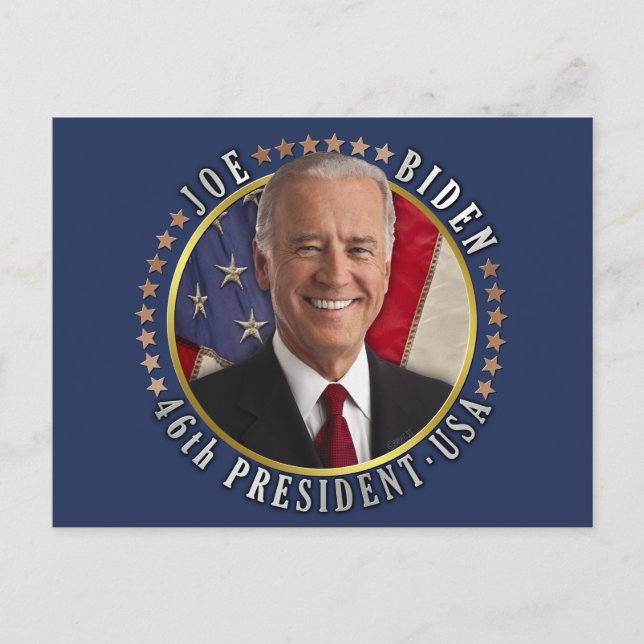 Joe Biden 46th President USA Commemorative Photo Postcard (Front)