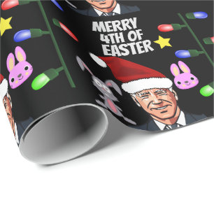 JOE BIDEN 4TH OF EASTER CHRISTMAS FUNNY WRAPPING PAPER