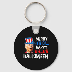 Joe Biden 4th Of July Confused Fun Merry 4th Of Ha Key Ring