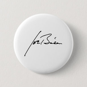 JOE BIDEN Autograph 6 Cm Round Badge
