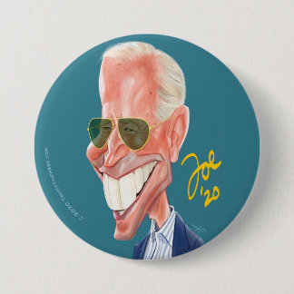 Joe Biden cartoon caricature election button