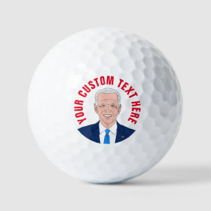 Joe Biden cartoon image personalised golf balls