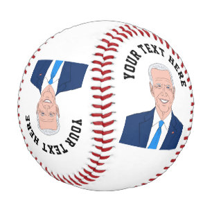 Joe Biden cartoon portrait custom baseball gift