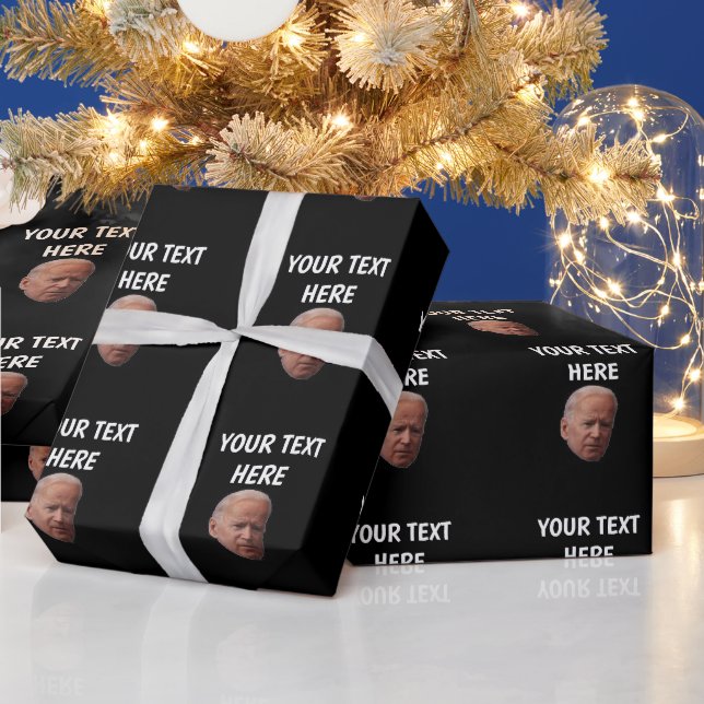 JOE BIDEN  CHRISTMAS PERSONALIZED WRAPPING PAPER (Holidays)