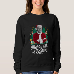 Joe Biden Christmas Santa Merry 4th Of Easter Xmas Sweatshirt