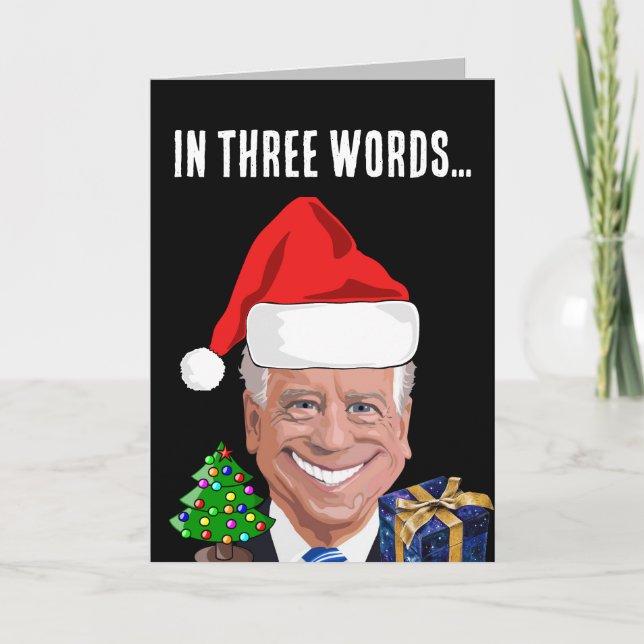 JOE BIDEN CONFUSED CHRISTMAS FUNNY CARDS (Front)