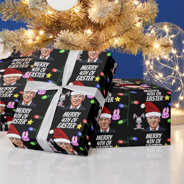JOE BIDEN CONFUSED CHRISTMAS FUNNY  WRAPPING  PAPER (Holidays)