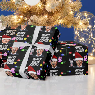 JOE BIDEN CONFUSED CHRISTMAS FUNNY WRAPPING WRAPPING PAPER
