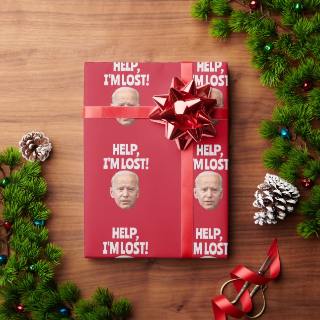 JOE BIDEN CONFUSED CHRISTMAS WRAPPING PAPER (Holiday Gift)