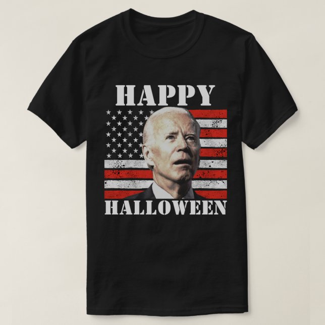 Joe Biden Confused Face USA flag Personalised T-Shirt (Design Front)