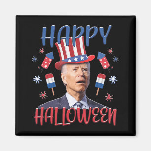 Joe Biden Confused Merry 4th Of Halloween Fourth O Magnet