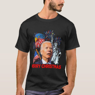 Joe Biden Confused Patriotic Merry Christmas For 4 T-Shirt