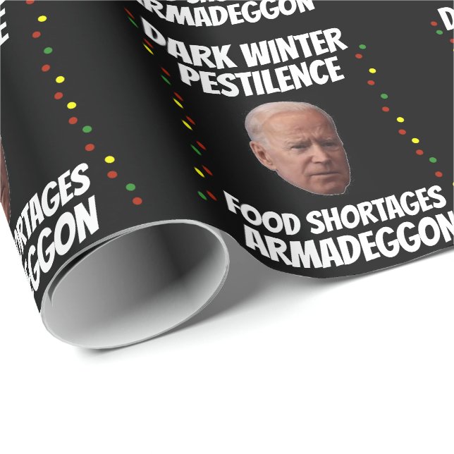 JOE BIDEN DARK WINTER CHRISTMAS WRAPPING PAPER (Roll Corner)