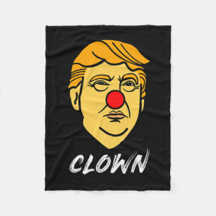 Joe Biden Donald Trump Clown Circus Fleece Blanket