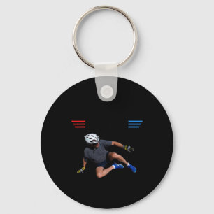 Joe Biden Falling Off Bicycle Biden Bike Meme Funn Key Ring