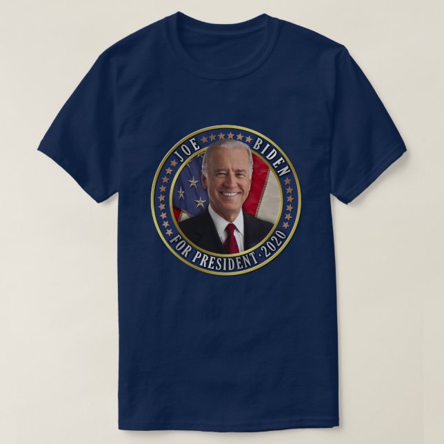 Joe Biden for President 2020 Democrat Photo T-Shirt (Design Front)