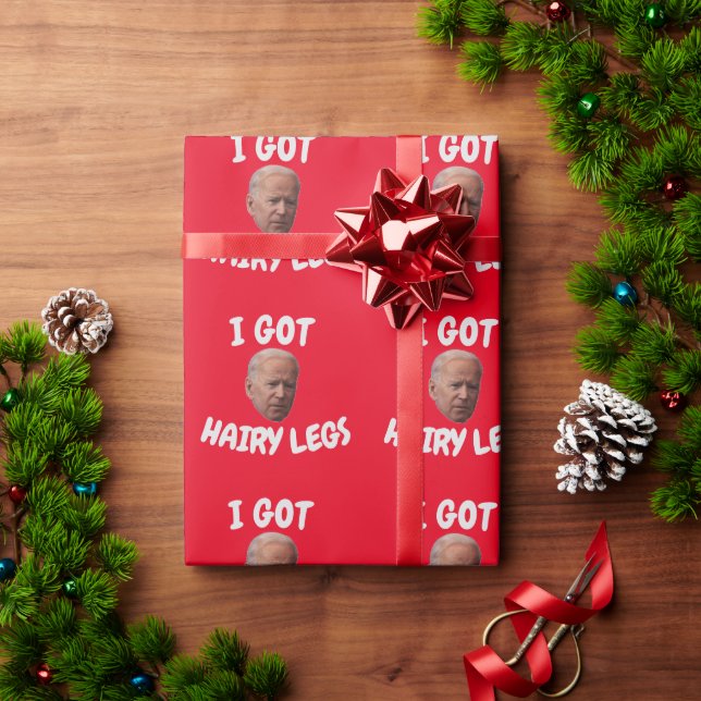 JOE BIDEN funny CHRISTMAS  WRAPPING PAPER (Holiday Gift)