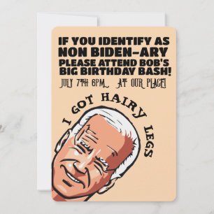 JOE BIDEN FUNNY PARTY CUSTOM Invitations