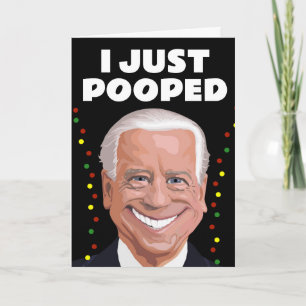 JOE BIDEN FUUNY POOP POOPED CHRISTMAS CARDS