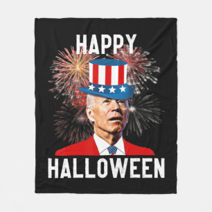 Joe Biden Happy Halloween For Fun th Of July Fleece Blanket