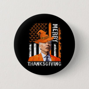 Joe Biden Happy Halloween Merry Thanksgiving Us Fl 6 Cm Round Badge