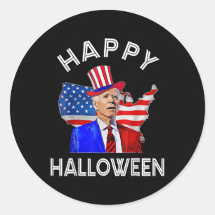 Joe Biden Happy Halloween th Of July Independence Classic Round Sticker