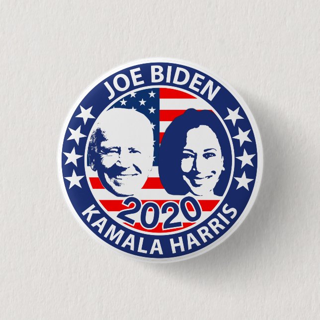 Joe Biden & Kamala Harris 2020 3 Cm Round Badge (Front)