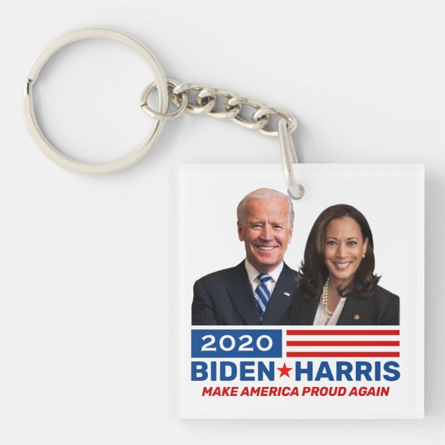 Joe Biden Kamala Harris 2020 ElectionCampaign Key Ring (Front)