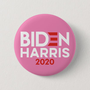 Joe Biden Kamala Harris 2020 Red white pink 6 Cm Round Badge