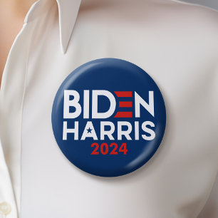 Joe Biden Kamala Harris 2024 Red white blue 6 Cm Round Badge