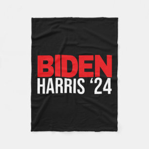 Joe Biden Kamala Harris 2024 Vote Gift Re-election Fleece Blanket