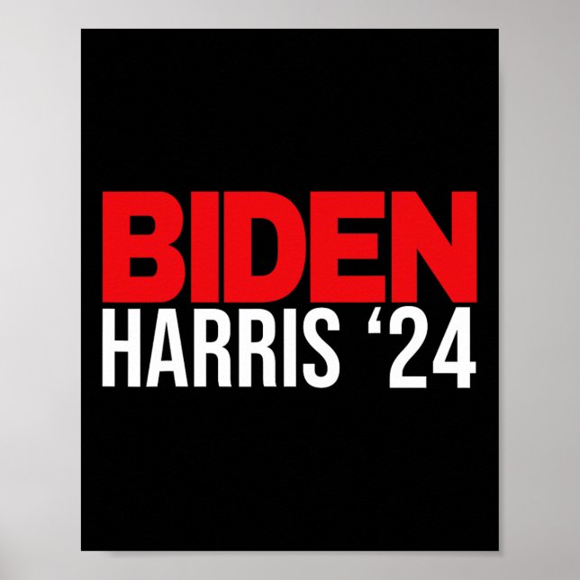 Joe Biden Kamala Harris 2024 Vote Gift Re-election Poster (Front)