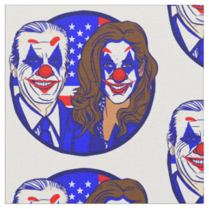 joe biden kamala harris clowns funny fabric