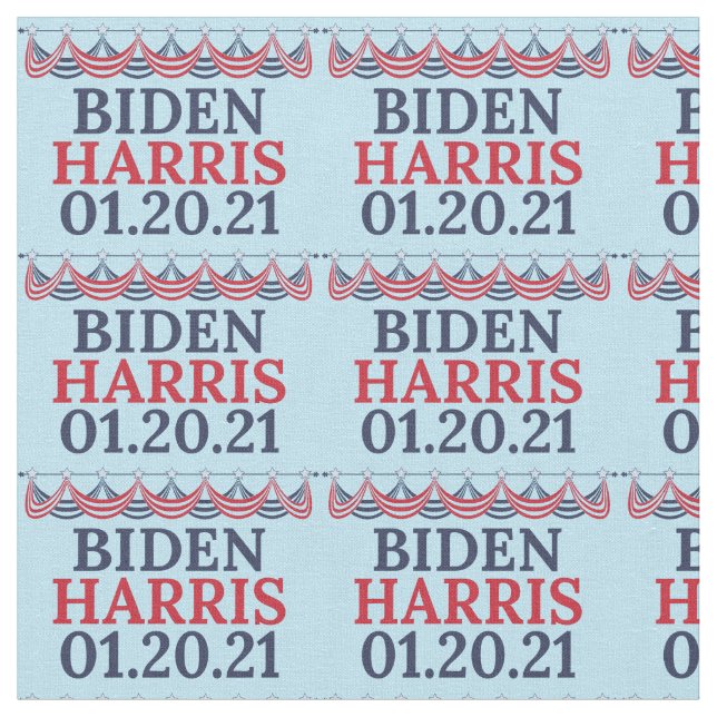 Joe Biden Kamala Harris Inauguration Day Fabric (Close Up)