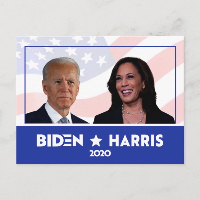 JOE BIDEN KAMALA HARRIS PHOTO Speech 2020 Postcard (Front)